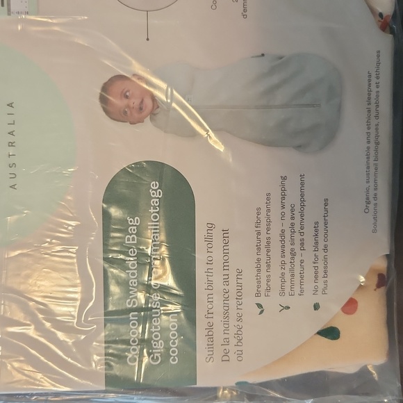 COPY - ergoPouch Australia cocoon swaddle bag, 0 to 3M, peach with fruits - Picture 2 of 10